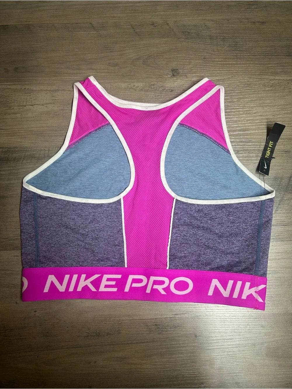 Nike Women’s Pink & Purple Pro Crop Tank Top